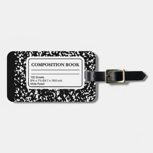 Étiquette À Bagage Livre de composition (Devant horizontal)