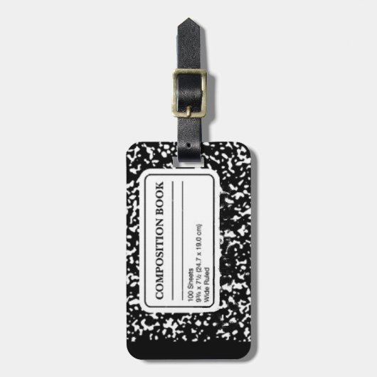 Étiquette À Bagage Livre de composition (Devant Vertical)