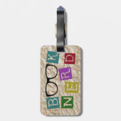 Étiquette À Bagage Livre Nerd (Dos Vertical)