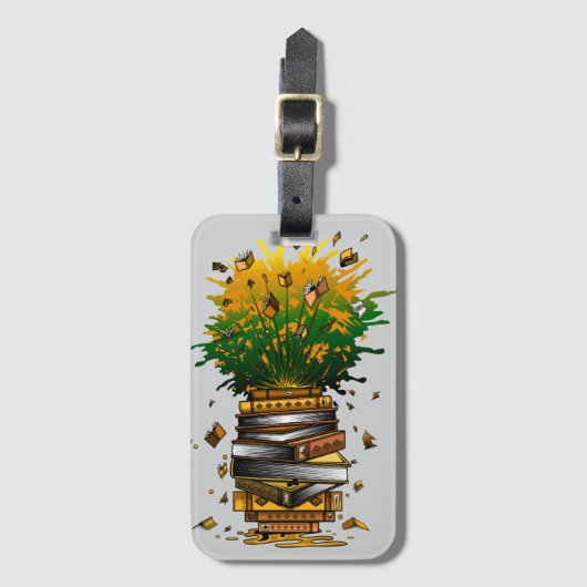 Étiquette À Bagage Livres à ananas (Devant Vertical)