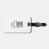 Étiquette À Bagage Livres Peace Love (Dos horizontal)