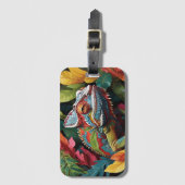 Étiquette À Bagage Lizard Leaves & Colour (Devant Vertical)