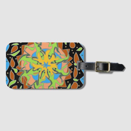 Étiquette À Bagage Lizard Mandala (Devant Horizontal)