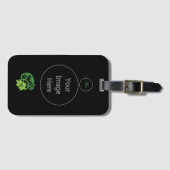 Étiquette À Bagage Lizard Vert Chameleon Drunk Suspendu (Devant Horizontal)