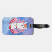 Étiquette À Bagage Llamaste Fleur gaie Llama (Dos horizontal)