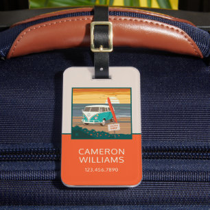 Étiquette À Bagage Locaux uniquement   VW Surf Van