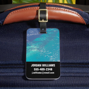 Étiquette À Bagage L'Océan Atlantique Au Bord Des Bahamas