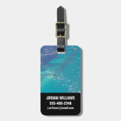 Étiquette À Bagage L'Océan Atlantique Au Bord Des Bahamas (Devant Vertical)