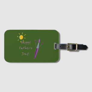 Étiquette À Bagage L'oeuvre de ton enfant pour papa