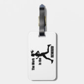 Étiquette À Bagage L'Oeuvre Est La Femme Récompensée Coureur (Dos Vertical)