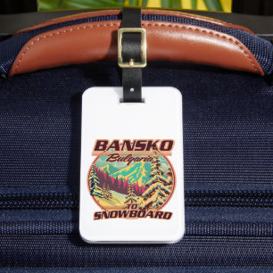 Étiquette À Bagage logo Bankso Bulgarie pour faire du snowboard