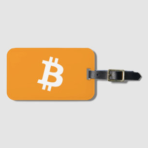 Étiquette À Bagage Logo Bitcoin Cryptomonnaie