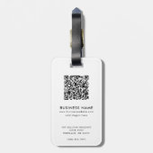 Étiquette À Bagage Logo d'affaires moderne QR Code Société (Dos Vertical)