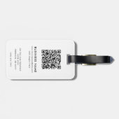 Étiquette À Bagage Logo d'affaires moderne QR Code Société (Dos horizontal)