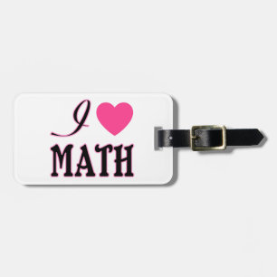 Étiquette À Bagage Logo de coeur de rose de maths d'amour