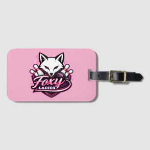 Étiquette À Bagage Logo de l'équipe de bowling Foxy Ladies