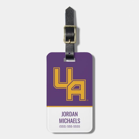Étiquette À Bagage Logo de l'Université d'Albany Initials (Devant Vertical)