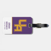 Étiquette À Bagage Logo de l'Université d'Albany Initials (Dos horizontal)