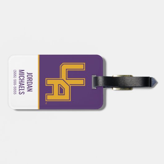 Étiquette À Bagage Logo de l'Université d'Albany Initials (Dos horizontal)