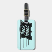 Étiquette À Bagage Logo de vitesse de chemin de fer d'île de roche (Devant Vertical)