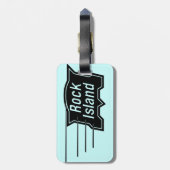 Étiquette À Bagage Logo de vitesse de chemin de fer d'île de roche (Dos Vertical)