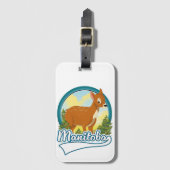 Étiquette À Bagage Logo de voyage du Manitoba Canada (Devant Vertical)