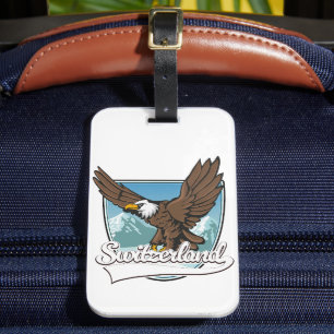 Étiquette À Bagage Logo de voyage en Suisse