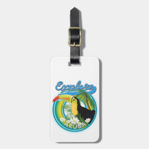 Étiquette À Bagage Logo de voyage Explore Aruba