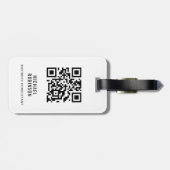 Étiquette À Bagage Logo d'entreprise moderne Code QR (Dos horizontal)