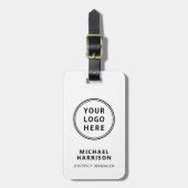 Étiquette À Bagage Logo d'entreprise moderne Code QR (Devant Vertical)