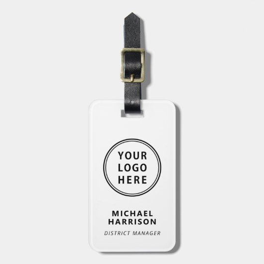 Étiquette À Bagage Logo d'entreprise moderne Code QR (Devant Vertical)