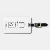 Étiquette À Bagage Logo d'entreprise Monogramme Moderne Professionnel (Devant horizontal)