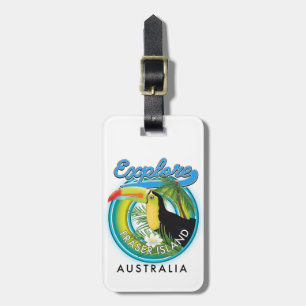 Étiquette À Bagage logo d'exploration de l'île Fraser Australie