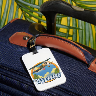 Étiquette À Bagage Logo du dessin animé du Wyoming