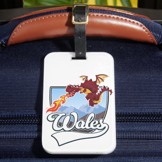 Étiquette À Bagage logo du dragon du pays de Galles (Insitu Rectoal 2)
