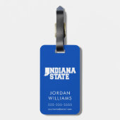 Étiquette À Bagage Logo Indiana State (Dos Vertical)