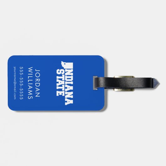 Étiquette À Bagage Logo Indiana State (Dos horizontal)