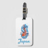 Étiquette À Bagage Logo Japon Pêche (Devant Vertical)