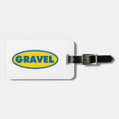 Étiquette À Bagage Logo jaune Gravel Cycling (Devant horizontal)