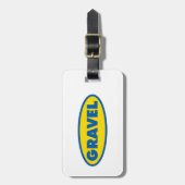 Étiquette À Bagage Logo jaune Gravel Cycling (Devant Vertical)