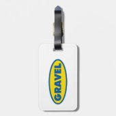 Étiquette À Bagage Logo jaune Gravel Cycling (Dos Vertical)