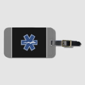 Étiquette À Bagage Logo Médicale d'urgence  (Devant Horizontal)
