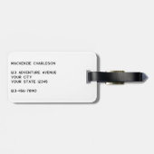 Étiquette À Bagage Logo minimaliste (Dos horizontal)