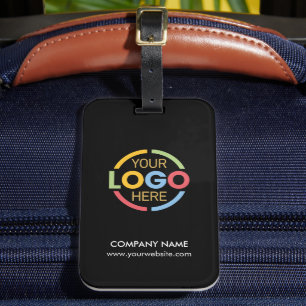 Étiquette À Bagage Logo minimaliste noir pour entreprise moderne pour