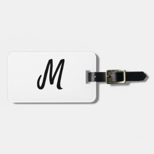 Étiquette À Bagage logo monogramme minimaliste simple personnalisé bo