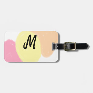 Étiquette À Bagage logo monogramme minimaliste simple personnalisé po