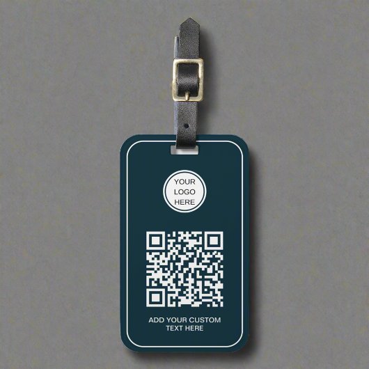 Étiquette À Bagage Logo professionnel personnalisé QR Code profession