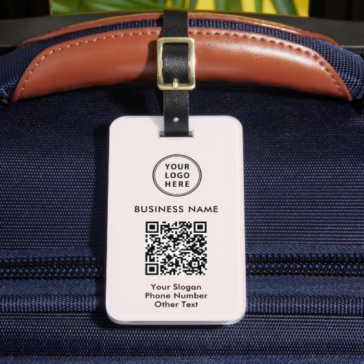 Étiquette À Bagage Logo professionnel QR Code rose (Insitu Rectoal 2)
