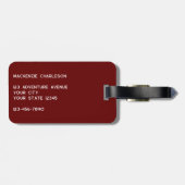 Étiquette À Bagage Logo QR Code Bourgogne Business Promotion (Dos horizontal)