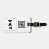 Étiquette À Bagage Logo QR Code Entreprise Promotion (Devant horizontal)